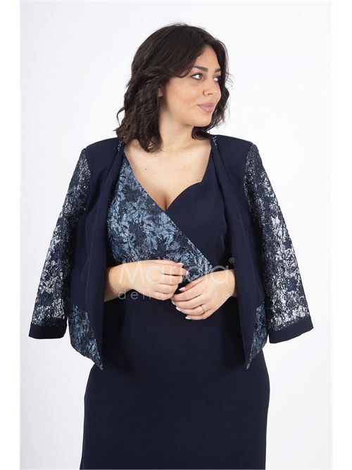 tubino con giacca ricamata PAOLA FORTI | PF6100BLU